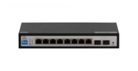 Коммутатор GIGALINK, WEB Smart управляемый, 8 PoE (802.3af/at) портов 10/100/1000Мбит/с до 250 метров cat.6, 2*SFP 1000Мбит/с, 120Вт APO&R