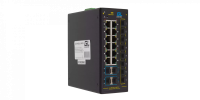 Коммутатор GIGALINK, L3, индустриальный на DIN рейку, 12x10/100/1000Мбит/с (1-8 PoE af/at), 8x1000Мбит/с SFP, 4x10Гбит/с SFP+, 1 Консольный RJ-45, питание 48В (блок питания поставляется отдельно 480 Ватт)