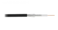 Кабель коаксиальный, RG-6, одножильный, CCS, внешний, PE до -40C, черный, 305м