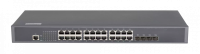 Управляемый коммутатор GIGALINK, L2++ Stack, 24*10/100/1000Мб/с BASE-T, 4*10Гбит/с SFP+, 1 RJ45 консольный порт, 1U 19", 220В