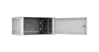 Шкаф настенный 6U, Ш600хГ600, металлическая дверь, цельнометаллические стенки, серый