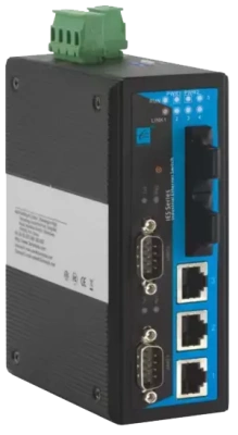 Преобразователь интерфейсов 3 порта 10/100 Мбит/с Base-T, 2 SFP и 2 RS-232.