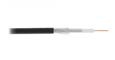 Кабель коаксиальный, RG-11, одножильный, CCS, внешний, PE до -40C, черный, 305м